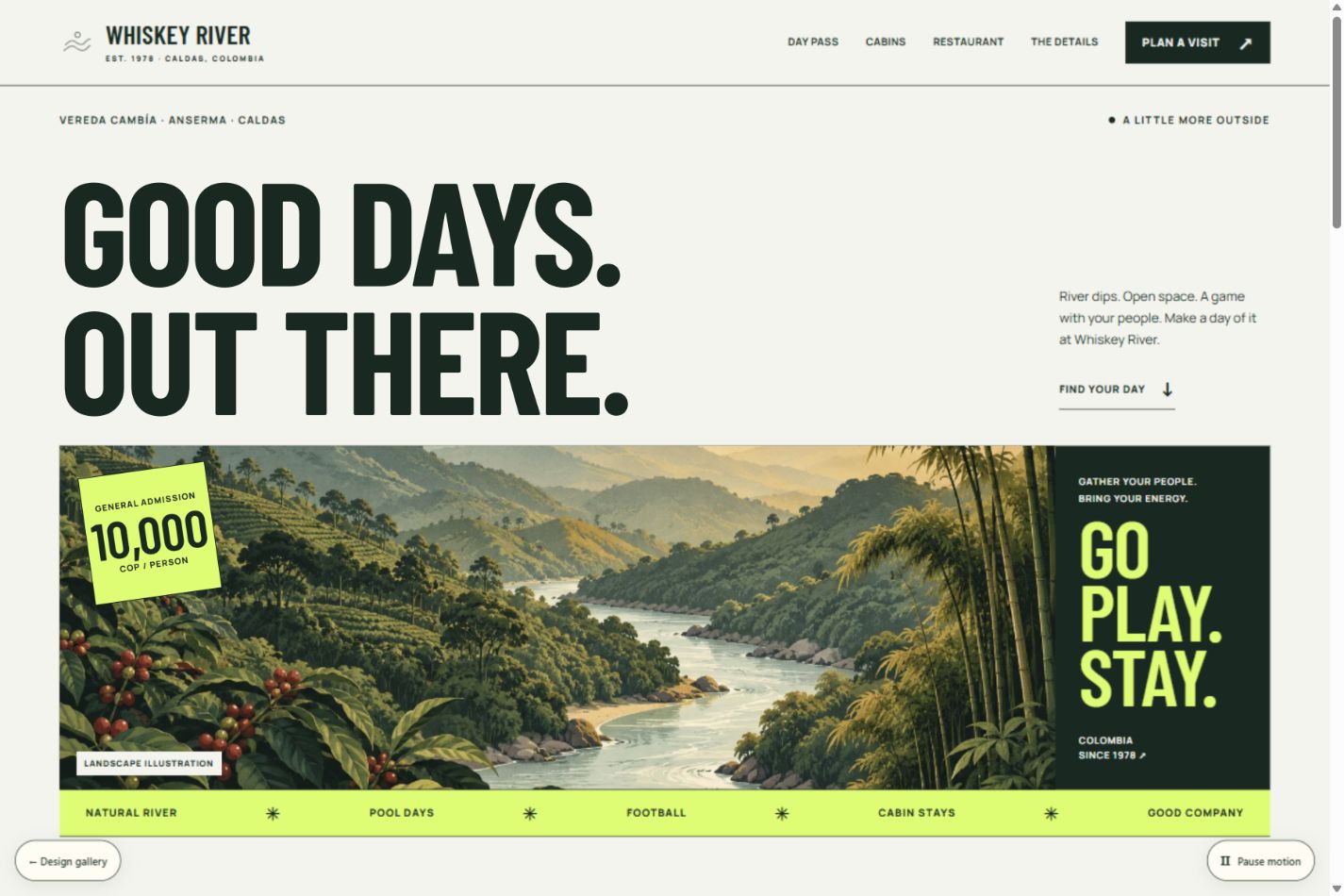 Field Club website preview.