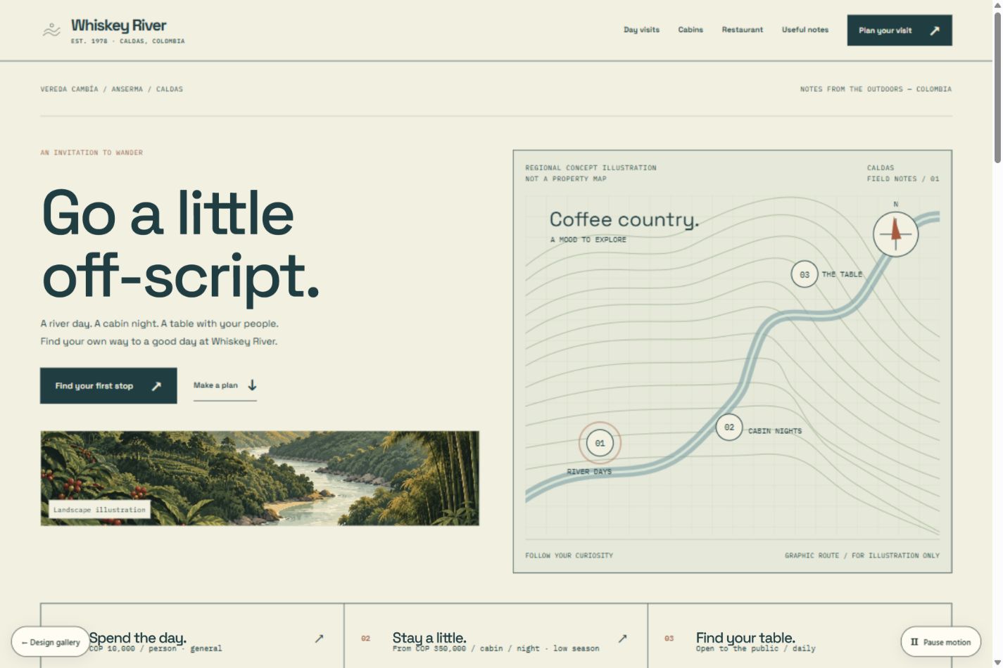 River Atlas website preview.